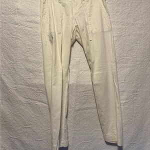 White linen pants